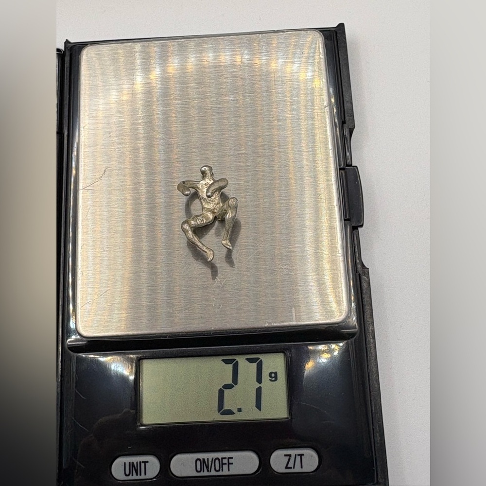 (173)Vintage Sterling Silver Ear Cuff Climbing Figure - Picture 7 of 9